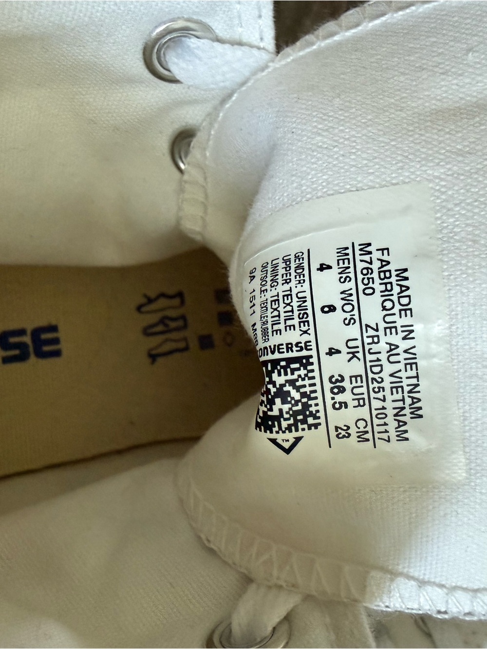 Converse White High Top Sneakers with Red Trim (EUC) - Picture 6 of 6